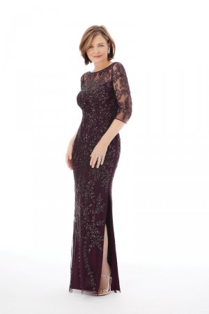 Size 6 Eggplant MGNY by Morilee 72232 Polished Mothers Gown