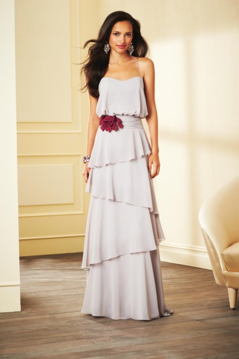 Tiered Chiffon Bridesmaid Dress