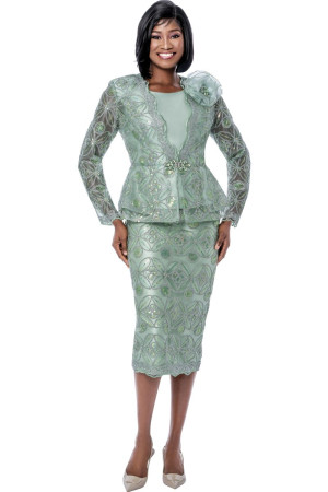 Terramina 7272 Ladies Crystal Lace Church Suit