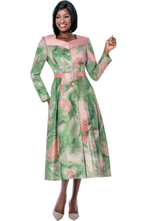 Terramina 7287 Dreamy Watercolor Print Dress