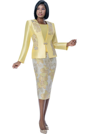 Terramina 7291 Ladies Classy Floral Church Suit