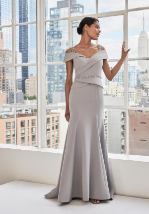 MGNY by Morilee 73112 Crystal Peplum Evening Gown