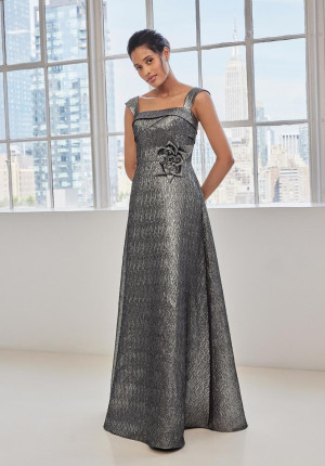 MGNY by Morilee 73135 Shimmering Metallic Evening Gown