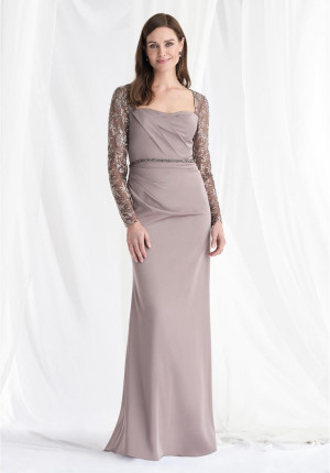 MGNY by Morilee 73160 Lace Sleeve Evening Gown