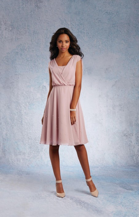 Short Blush Bridesmaid Dresses