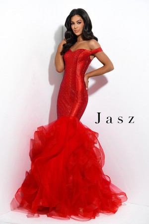 Jasz Couture 7334 Off Shoulder Mermaid Dress