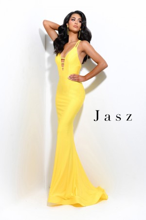 Jasz Couture 7345 Strappy Back Prom Gown
