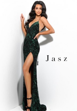 Jasz Couture 7358 High Slit Prom Gown