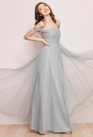 Wtoo Fynn 741 Off Shoulder Shirred Bridesmaid Dress