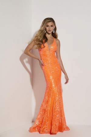 Jasz Couture 7432 Shimmering V Back Prom Dress