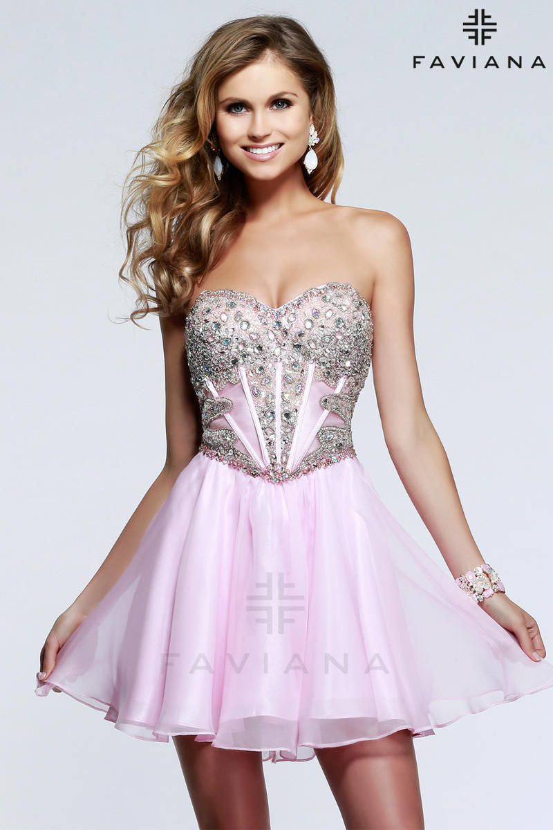 Faviana 7621 Short Corset Dress