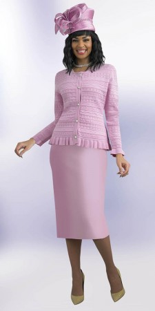 Lily and Taylor 764 Ladies Textured Knit Church Suit