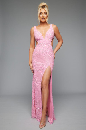 Jasz Couture 7654 Backless Beaded Prom Dress