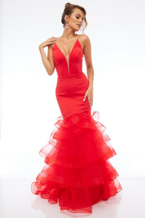 Jasz Couture 7670 Ruffle Mermaid Prom Dress