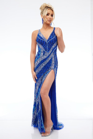 Jasz Couture 7679 Beaded Strappy Back Prom Dress