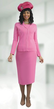 Lily and Taylor 770 Ladies Zipper Knit Church Suit