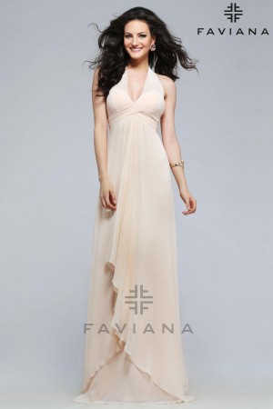 Faviana 7778 Ruched Chiffon Gown