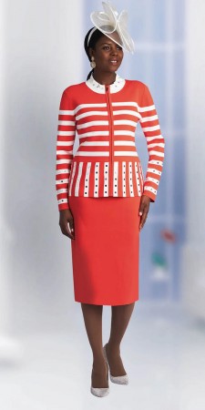 Lily and Taylor 778 Ladies Knit Church Suit with Studs