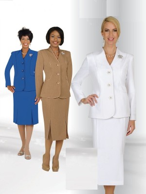 Ben Marc 78098 Stacy Adams Womens Church Usher Suit