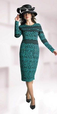 Lily and Taylor 782 Long Sleeve Knit Church Dress