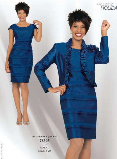 royal blue dress and jacket