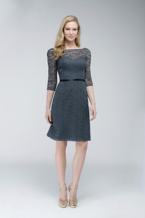Wtoo 792 Lace Bridesmaid Dress with Sleeves