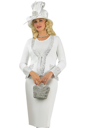 Lily and Taylor 806 Ladies Stunning Knit Church Suit