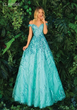 Clarisse 810290 Dreamy Off Shoulder Sequin Gown