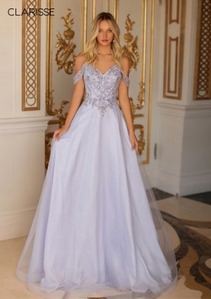Clarisse 810461 Off Shoulder Beaded A-Line Prom Dress