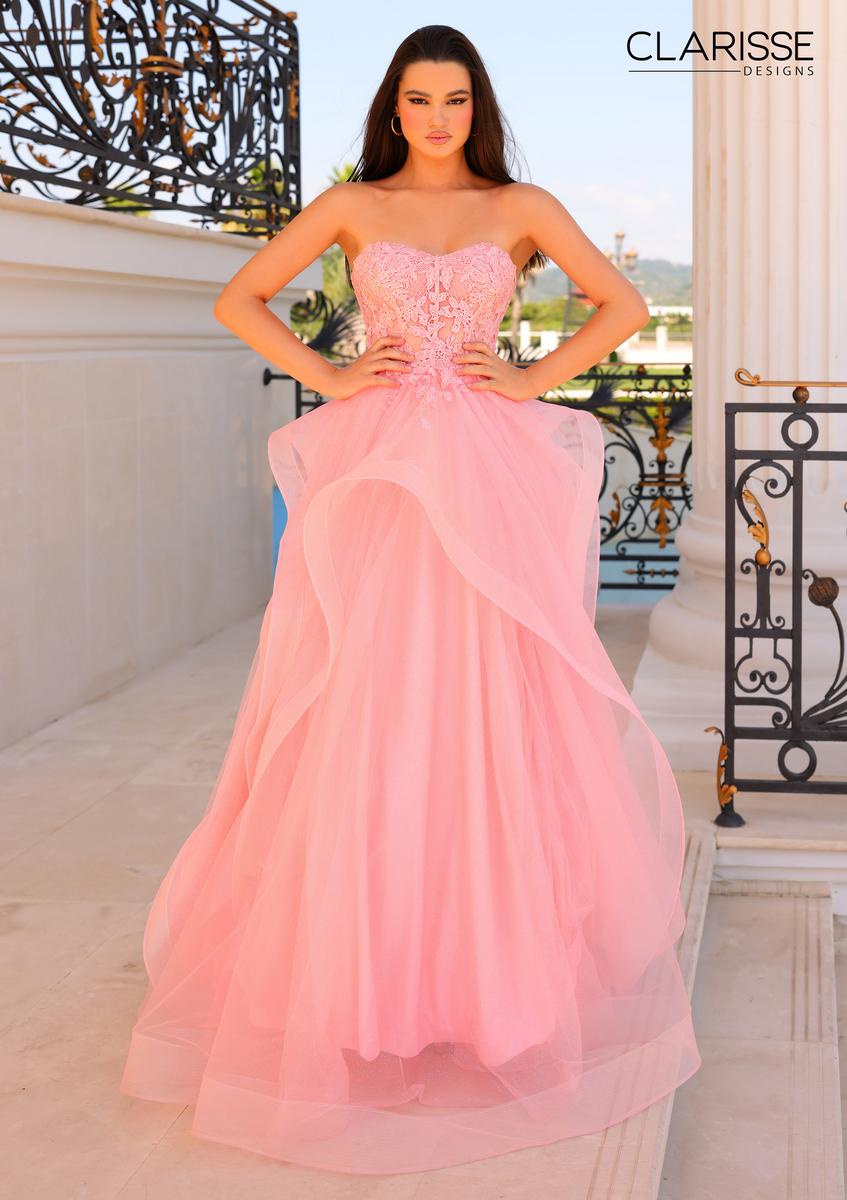 Clarisse 810789 Ruffle Skirt Prom Dress
