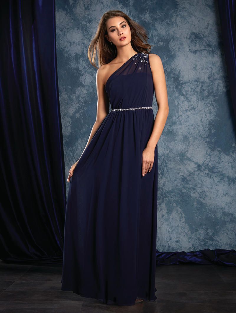Size 10 Navy Sapphire by Alfred Angelo 8109L Bridesmaid Gown: French ...