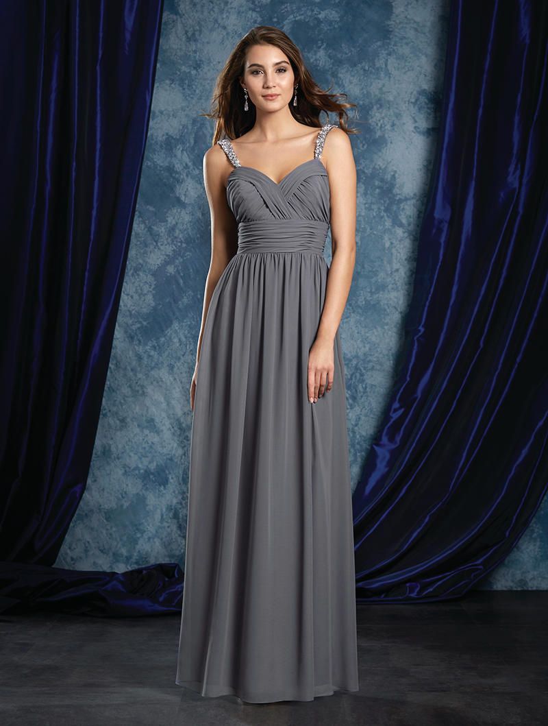 Size 12 Charcoal Sapphire by Alfred Angelo 8110L Bridesmaid Gown ...