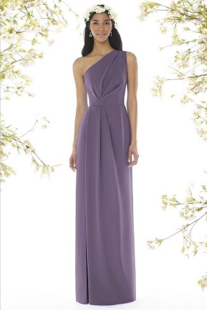 Dessy Social 8156 One Shoulder Bridesmaid Gown