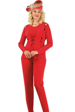 Lily and Taylor 818 Ladies 3 Piece Knit Pantsuit