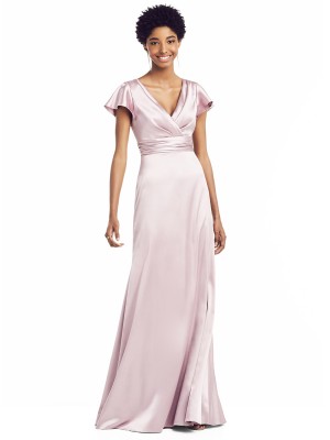 Dessy Social 8197 Fluttter Sleeve Bridesmaid Dress