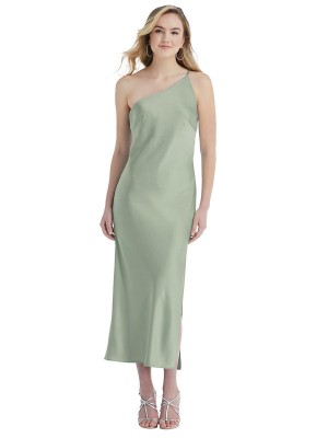Dessy Social 8202 One Shoulder Midi Bridesmaid Dress