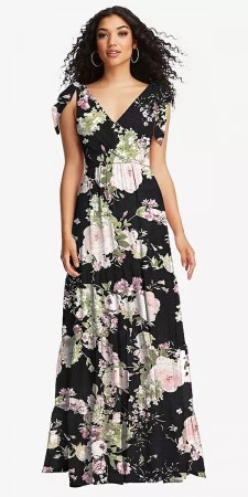 Dessy Social 8233 Bow Shoulder Boho Bridesmaid Dress