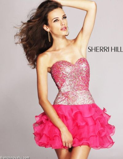 short ruffle cocktail dressesphoto