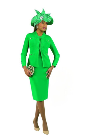 Lily and Taylor 843 Ladies 3 Piece Knit Church Suit