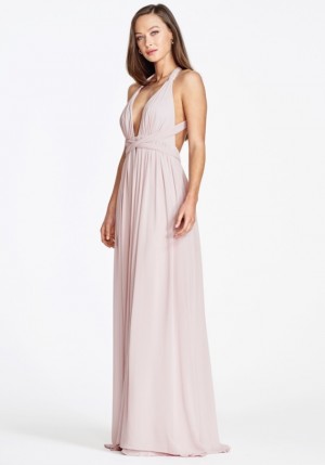 Watters JADA 8501 Grecian Twist Tie Bridesmaid Dress