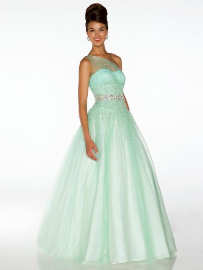 sheer glitter gown