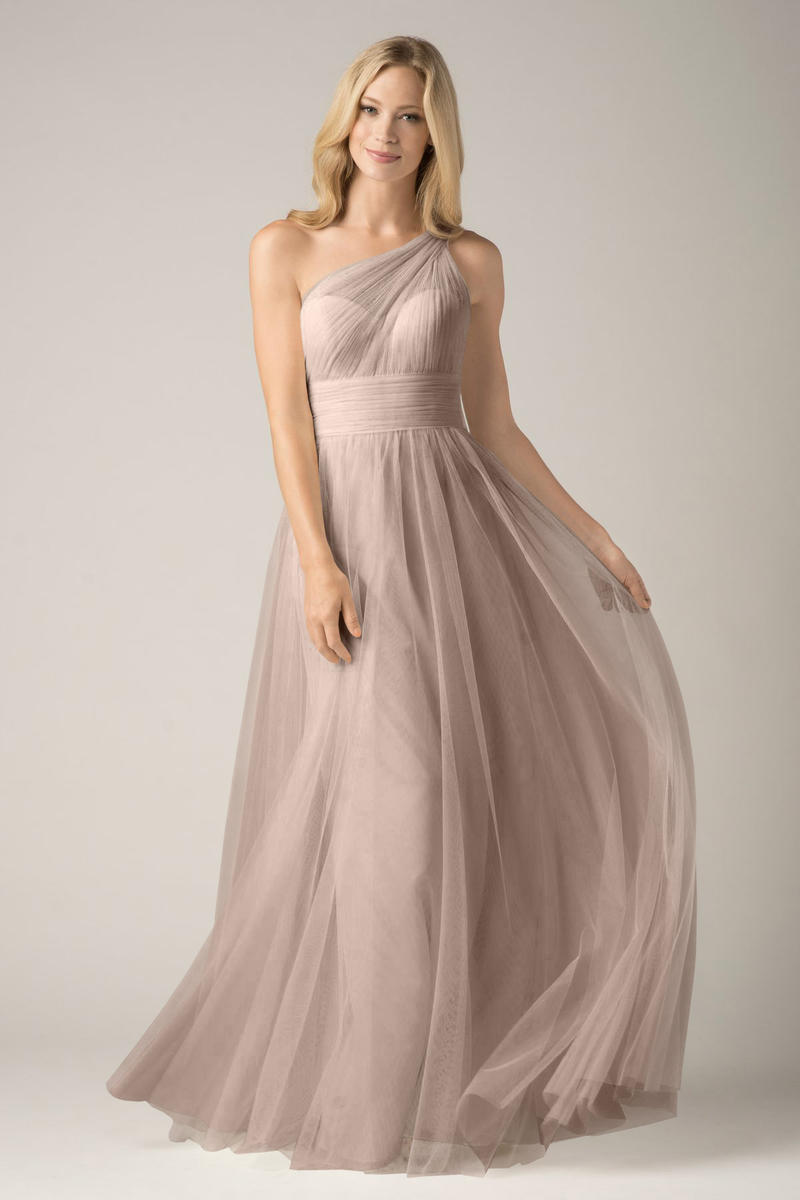 One Shoulder Mocha Bridesmaid Dresses