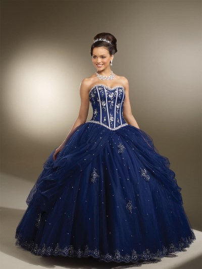 French Novelty: Vizcaya Satin and Tulle Quinceanera Ball Gown by Mori Lee  87093