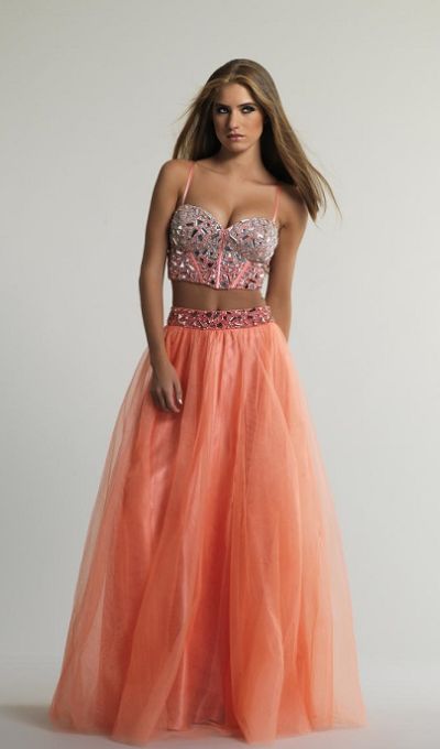 Bare Midriff Evening Dress