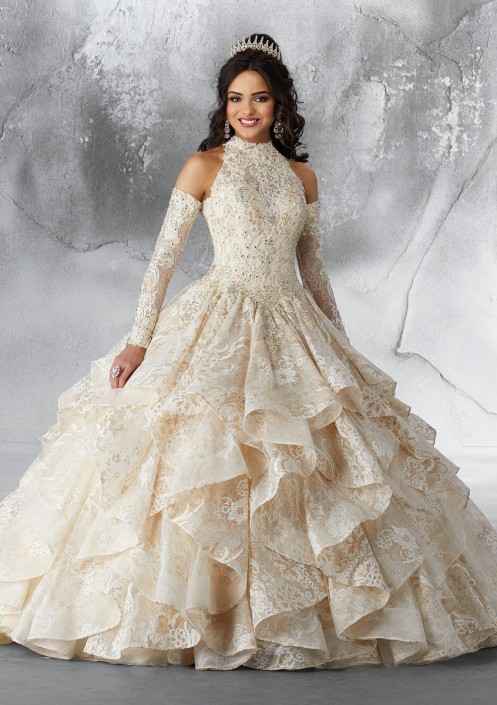 lace quince dresses