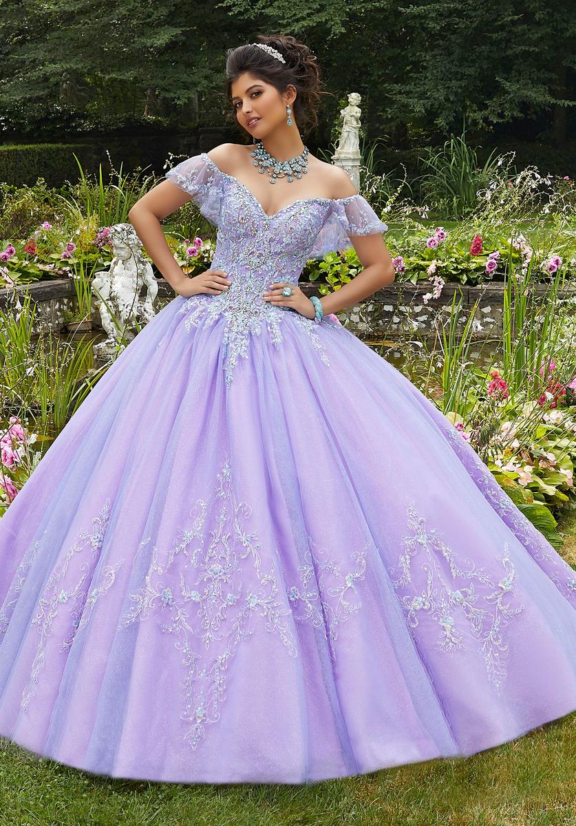 Vizcaya 89271 Shimmering Off Shoulder Quince Dress