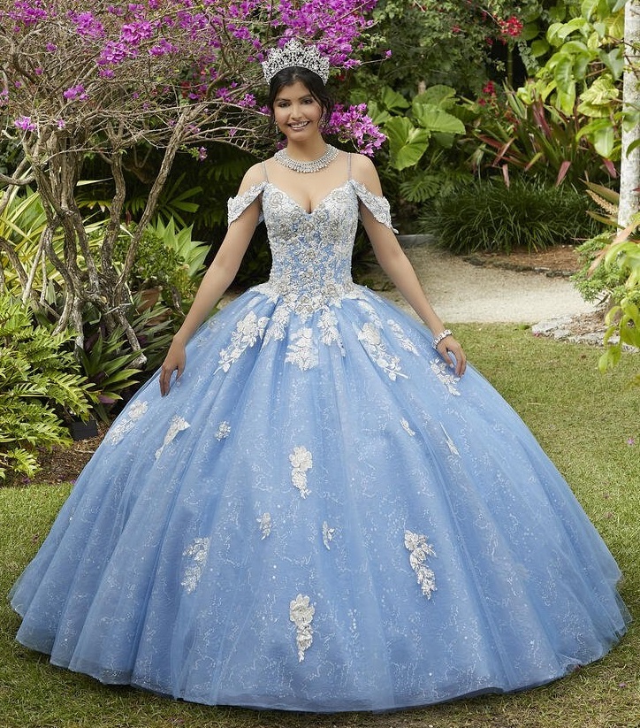 French Novelty: Vizcaya 89281 Enchanting Off Shoulder Quinceanera Dress