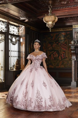 Vizcaya 89333 Flounced Off Shoulder Quinceanera Dress