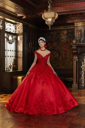 Vizcaya 89337 Stunning 3D Floral Quinceanera Dress