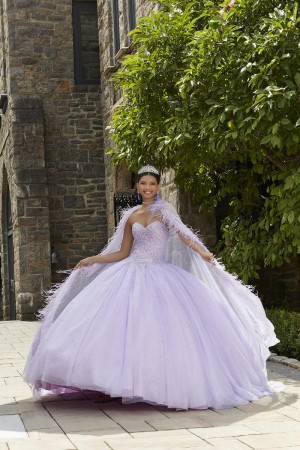 Vizcaya 89348 Separate Feather Trimed Long Cape